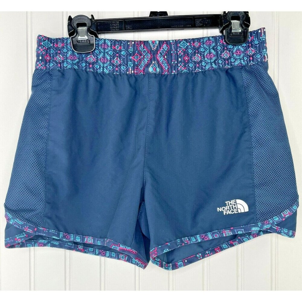 The North Face Girls Flash Dry Shorts Medium 10/12 Swim Water Sports Navy Blue